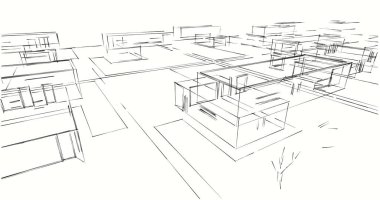 soyut mimari duvar kağıdı tasarımı, dijital konsept arkaplan