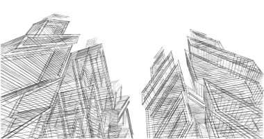 soyut mimari duvar kağıdı tasarımı, dijital konsept arkaplan