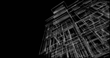 soyut mimari duvar kağıdı tasarımı, dijital konsept arkaplan