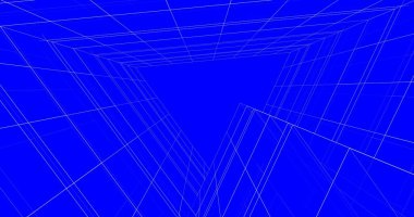 Mimari sanat konseptinde soyut çizgiler, minimum geometrik şekiller. 