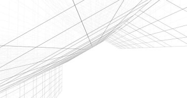 soyut mimari duvar kağıdı tasarımı, dijital konsept arkaplan