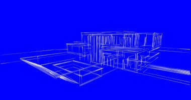 soyut mimari duvar kağıdı tasarımı, dijital konsept arkaplan