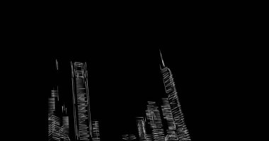 soyut mimari duvar kağıdı tasarımı, dijital konsept arkaplan