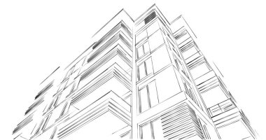 soyut mimari duvar kağıdı tasarımı, dijital konsept arkaplan