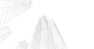 soyut mimari duvar kağıdı tasarımı, dijital konsept arkaplan