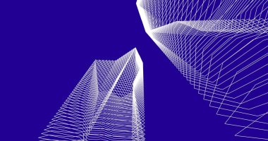 soyut mimari duvar kağıdı tasarımı, dijital konsept arkaplan