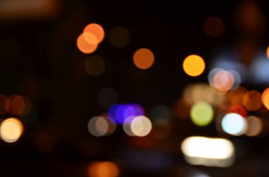 Bulanık soyut ışıklar gece şehrin arka planı