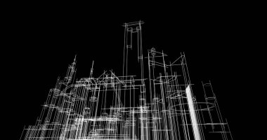 soyut mimari duvar kağıdı tasarımı, dijital konsept arkaplan