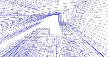 soyut mimari duvar kağıdı tasarımı, dijital konsept arkaplan