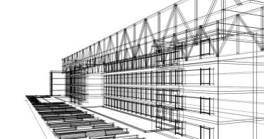 soyut mimari duvar kağıdı tasarımı, dijital konsept arkaplan