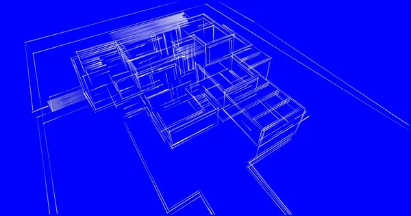 Abstraktní Architektonický Design Tapet Digitální Koncept Pozadí — Stock fotografie