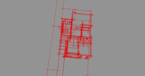 Linee Disegno Astratte Nel Concetto Arte Architettonica Forme Geometriche Minime — Foto Stock