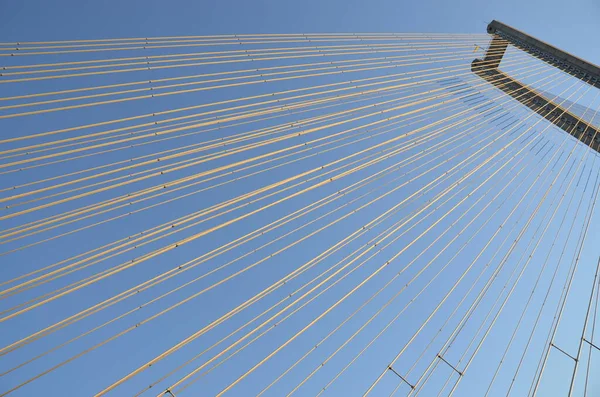 Современный Высокий Мост Концепция Городской Архитектуры — стоковое фото