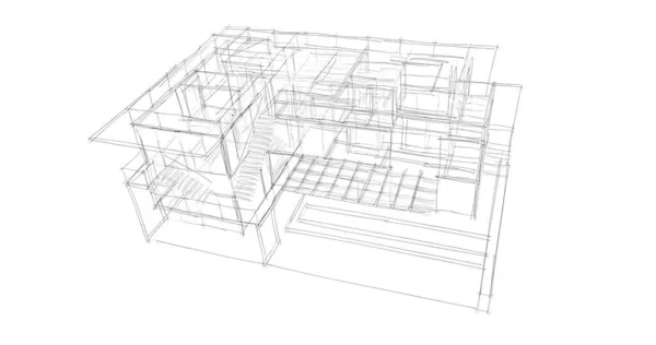 Disegno Astratto Carta Parati Architettonica Sfondo Concetto Digitale — Foto Stock