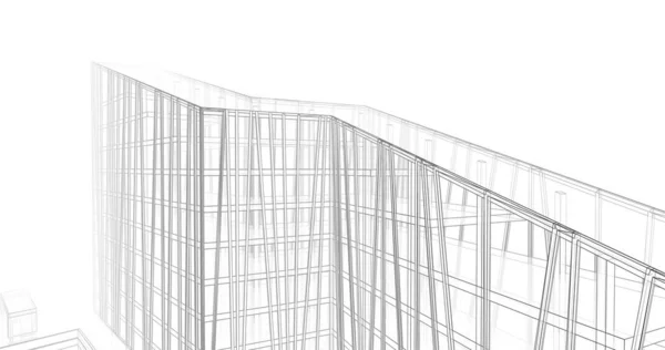 Abstrakte Architektonische Tapete Design Digitales Konzept Hintergrund — Stockfoto