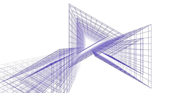 Abstrakcyjny Projekt Tapety Architektonicznej Cyfrowe Tło Koncepcyjne — Zdjęcie stockowe