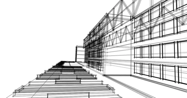 Abstrakcyjny Projekt Tapety Architektonicznej Cyfrowe Tło Koncepcyjne — Zdjęcie stockowe