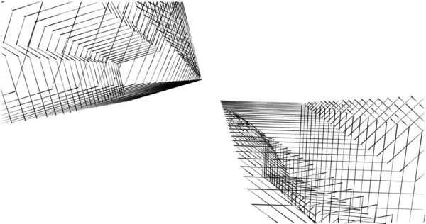 Abstraktní Architektonický Design Tapet Digitální Koncept Pozadí — Stock fotografie