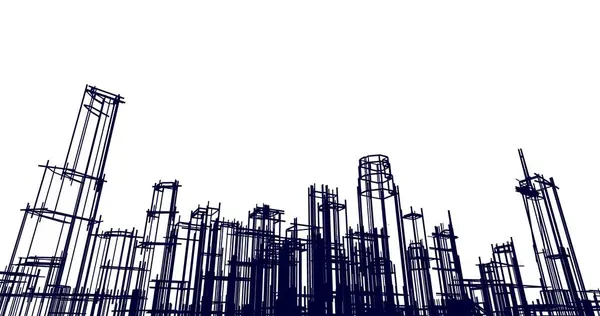 soyut mimari duvar kağıdı tasarımı, dijital konsept arkaplan