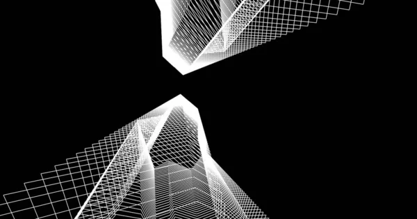建築芸術の概念における抽象的な線や最小限の幾何学的形状 — ストック写真