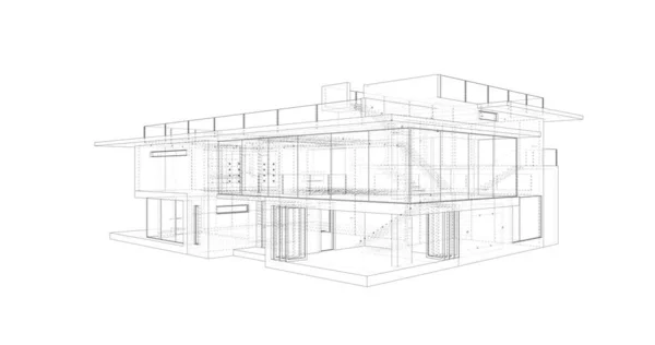 建筑3D背景图 — 图库照片