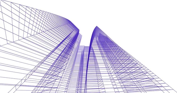 Disegno Astratto Carta Parati Architettonica Sfondo Concetto Digitale — Foto Stock