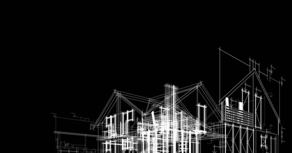 Minimalne Kształty Geometryczne Linie Architektoniczne — Zdjęcie stockowe