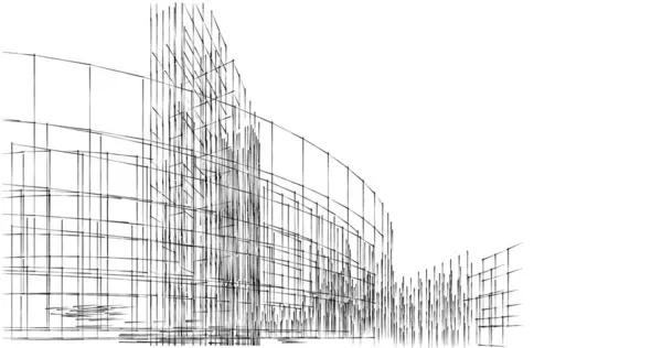 幾何学的な建築物のデザイン — ストック写真