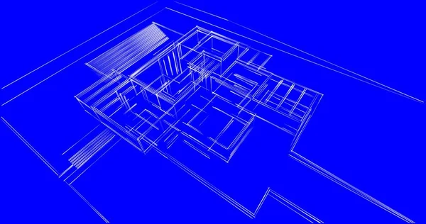 Disegno Astratto Carta Parati Architettonica Sfondo Concetto Digitale — Foto Stock