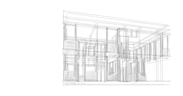 Architecture Bâtiment Illustration Sur Fond — Photo