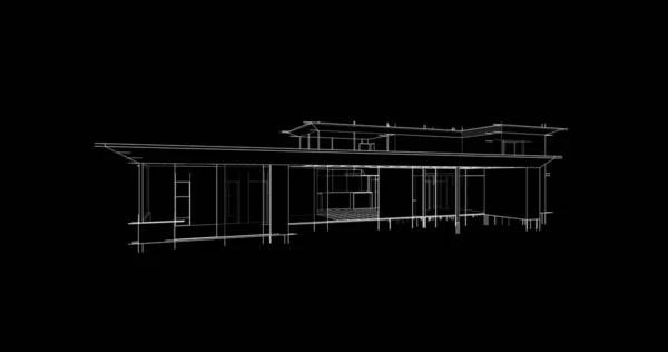 Abstrakcyjne Linie Rysunku Koncepcji Sztuki Architektonicznej Minimalne Kształty Geometryczne — Zdjęcie stockowe