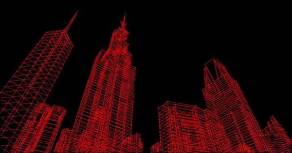 Mimari sanat konseptinde soyut çizgiler, minimum geometrik şekiller. 