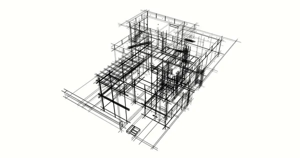 Minimalne Kształty Geometryczne Linie Architektoniczne — Zdjęcie stockowe