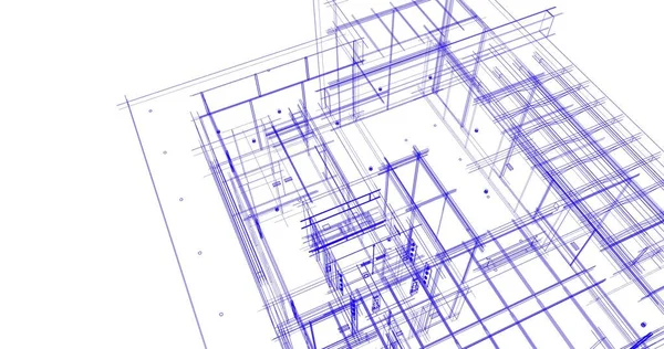 建筑墙纸设计 数字概念背景 — 图库照片