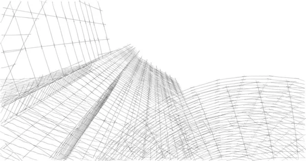 Mimari sanat konseptinde soyut çizgiler, minimum geometrik şekiller. 
