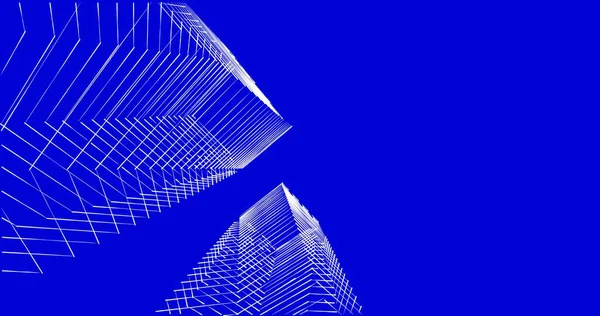 Mimari sanat konseptinde soyut çizgiler, minimum geometrik şekiller. 