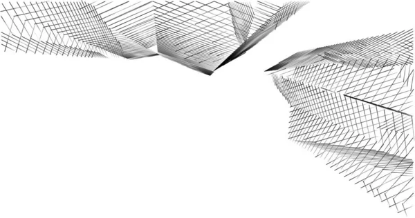 Mimari sanat konseptinde soyut çizgiler, minimum geometrik şekiller. 