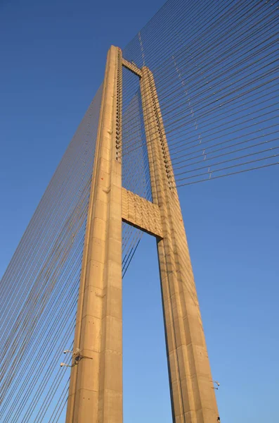 Modern High Bridge Urban Architecture Concept Background — Stock Photo, Image