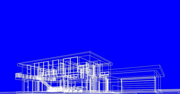 Abstraktní Architektonický Design Tapet Digitální Koncept Pozadí — Stock fotografie