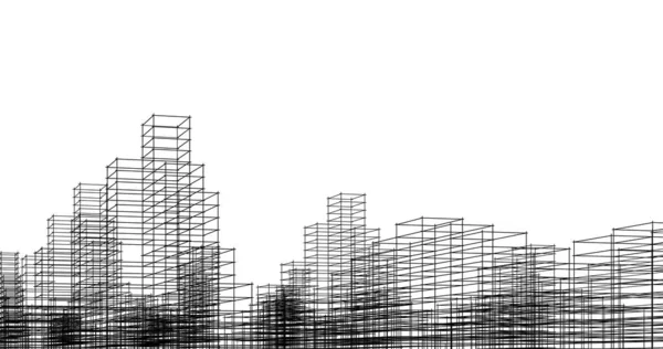 Abstrakcyjny Projekt Tapety Architektonicznej Cyfrowe Tło Koncepcyjne — Zdjęcie stockowe