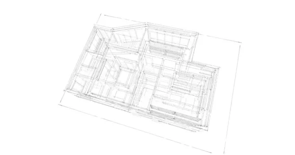 Disegno Astratto Carta Parati Architettonica Sfondo Concetto Digitale — Foto Stock