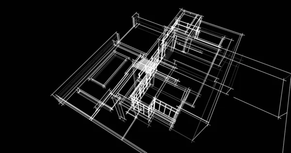 幾何学的な建築物のデザイン — ストック写真