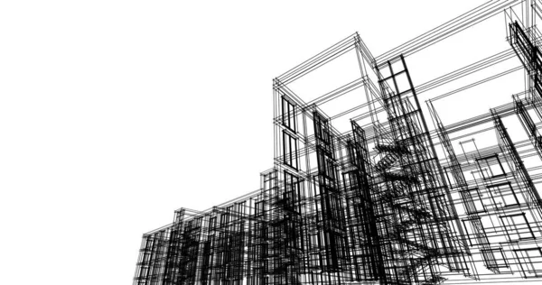 Abstrakcyjny Projekt Tapety Architektonicznej Cyfrowe Tło Koncepcyjne — Zdjęcie stockowe