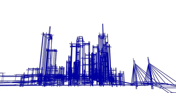 Abstrakcyjny Projekt Tapety Architektonicznej Cyfrowe Tło Koncepcyjne — Zdjęcie stockowe