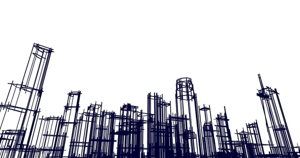 soyut mimari duvar kağıdı tasarımı, dijital konsept arkaplan