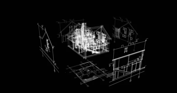 Formas Geométricas Mínimas Líneas Arquitectónicas —  Fotos de Stock