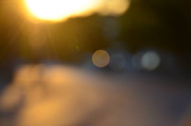 Bulanık şehir. Renkli soyut arkaplan