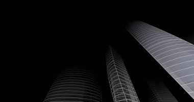 soyut mimari duvar kağıdı tasarımı, dijital konsept arkaplan