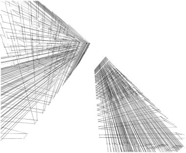 soyut mimari duvar kağıdı tasarımı, dijital konsept arkaplan