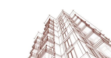 soyut mimari duvar kağıdı tasarımı, dijital konsept arkaplan